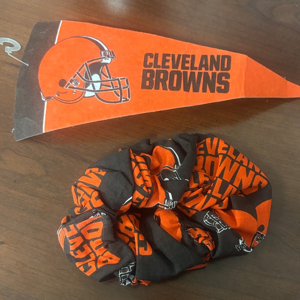 Cleveland Browns Kids Scrunchie - Orange and Black